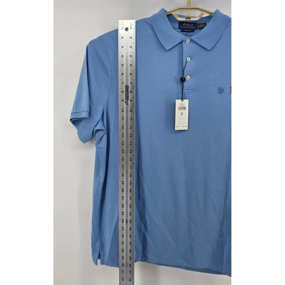 Polo Ralph Lauren Mens Size XL Sky Blue Classic Fit Short Sleeve Polo Shirt NWT